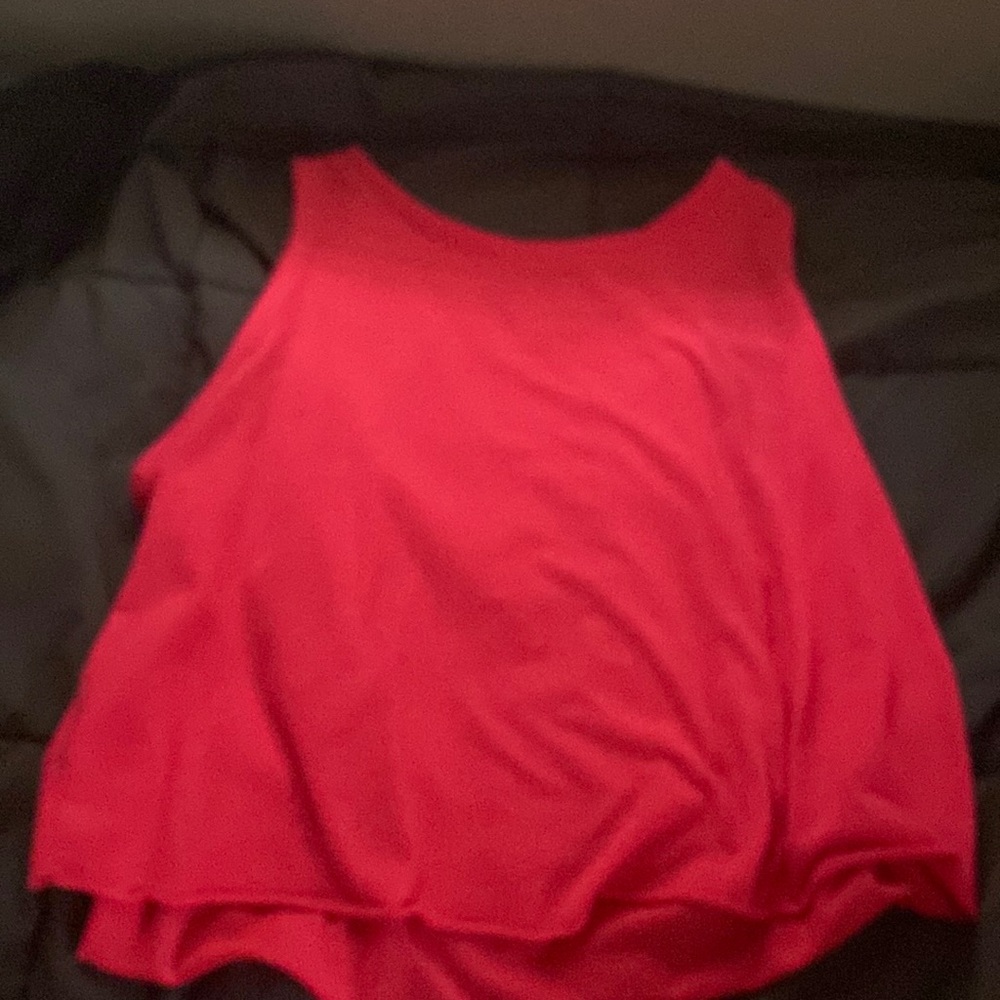 Bright pink tank top